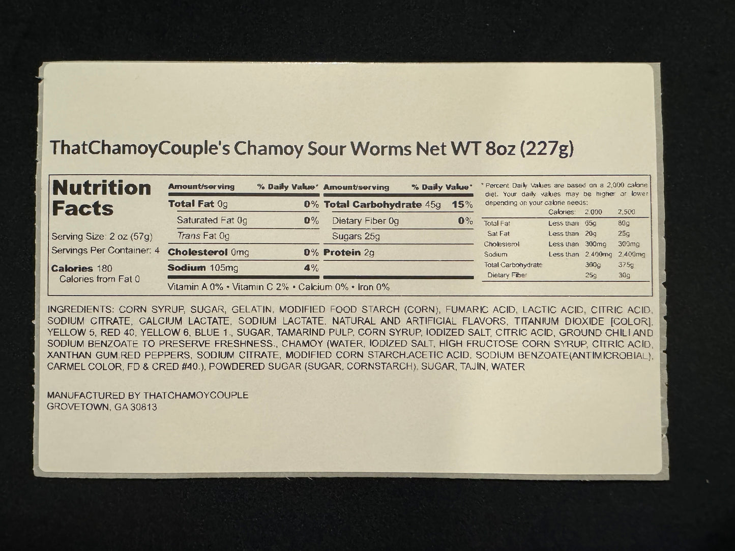 8oz Chamoy Sour Worms Pack