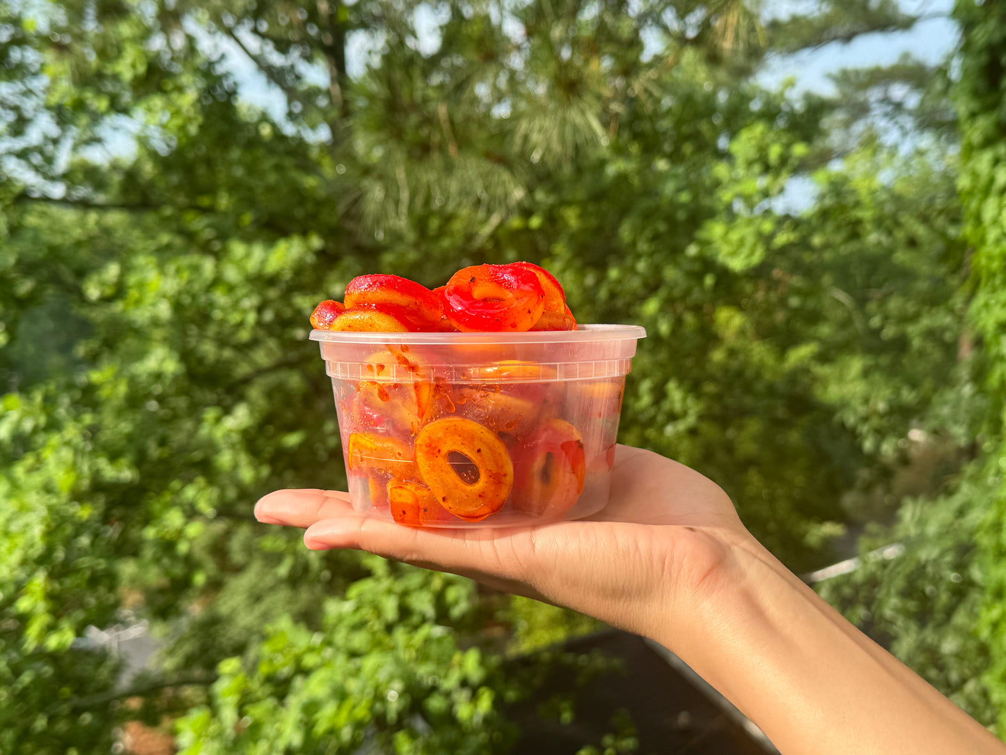 12oz Chamoy Peach Rings